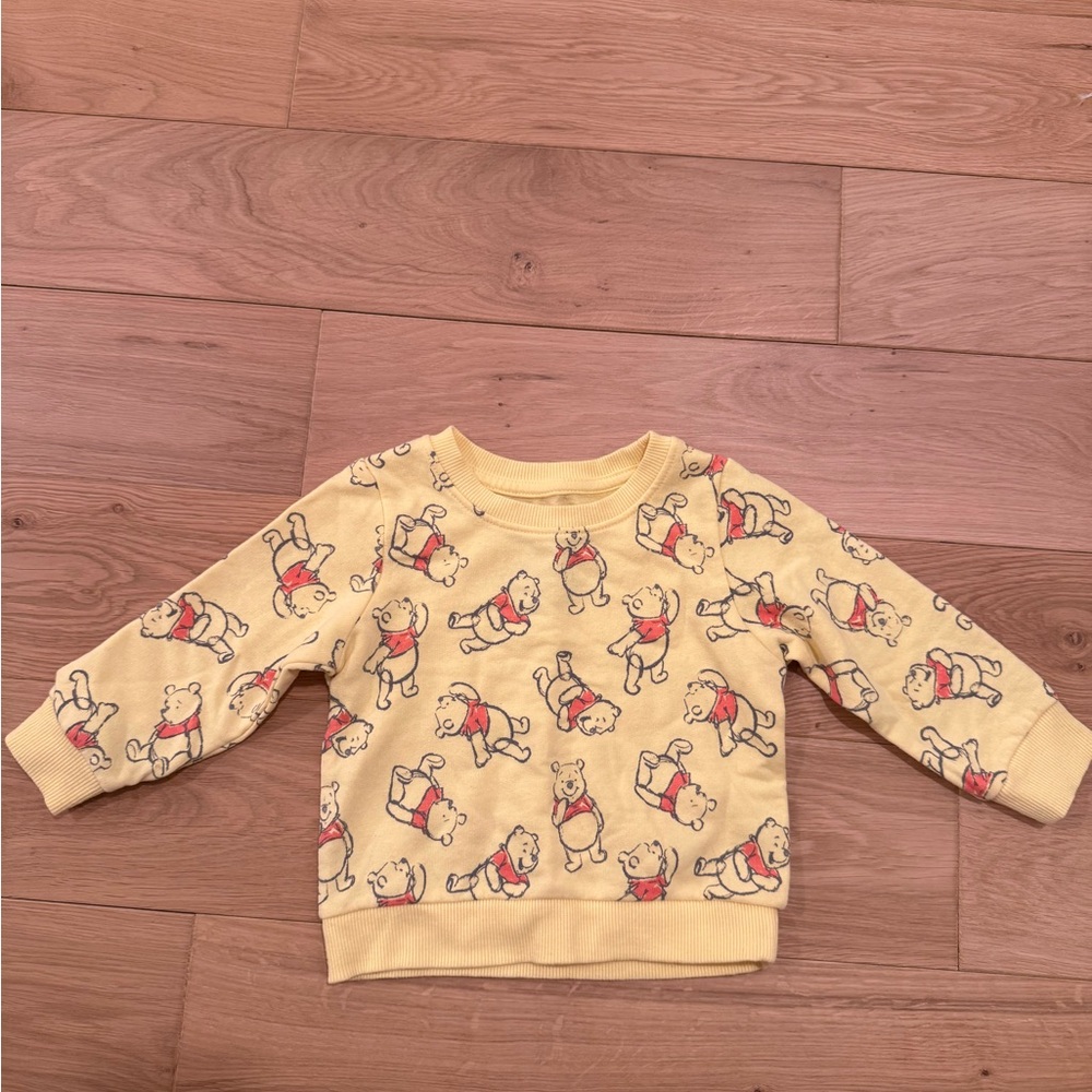 Disney Yellow Winnie the Pooh Baby Crewneck Sweatshirt - NWOT